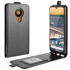 For Nokia 5.3 R64 Texture Single Vertical Flip Leather Protective Case with Card Slots & Photo Frame(Black) - 1