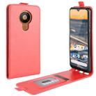 For Nokia 5.3 R64 Texture Single Vertical Flip Leather Protective Case with Card Slots & Photo Frame(Red) - 1