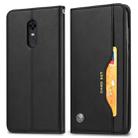 Knead Skin Texture Horizontal Flip Leather Case for OnePlus 6T, with Photo Frame & Holder & Card Slots & Wallet(Black) - 1