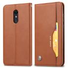 Knead Skin Texture Horizontal Flip Leather Case for OnePlus 6T, with Photo Frame & Holder & Card Slots & Wallet(Brown) - 1