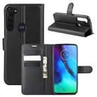 For Motorola Moto G Stylus Litchi Texture Horizontal Flip Protective Case with Holder & Card Slots & Wallet(Black) - 1