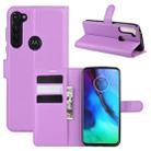 For Motorola Moto G Stylus Litchi Texture Horizontal Flip Protective Case with Holder & Card Slots & Wallet(Purple) - 1