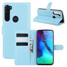 For Motorola Moto G Stylus Litchi Texture Horizontal Flip Protective Case with Holder & Card Slots & Wallet(Blue) - 1