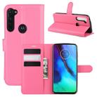 For Motorola Moto G Stylus Litchi Texture Horizontal Flip Protective Case with Holder & Card Slots & Wallet(Rose red) - 1