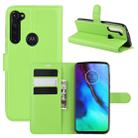 For Motorola Moto G Stylus Litchi Texture Horizontal Flip Protective Case with Holder & Card Slots & Wallet(Green) - 1