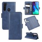 For Motorola Moto G Stylus Dual-side Magnetic Buckle Horizontal Flip Leather Case with Holder & Card Slots & Wallet(Dark Blue) - 1