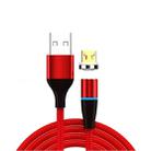 3A USB to Micro USB Fast Charging + 480Mbps Data Transmission Mobile Phone Magnetic Suction Fast Charging Data Cable, Cable Length: 2m(Red) - 1
