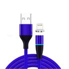 3A USB to 8 Pin Fast Charging + 480Mbps Data Transmission Mobile Phone Magnetic Suction Fast Charging Data Cable, Cable Length: 2m(Blue) - 1