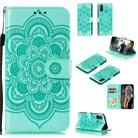 For Huawei P Smart 2020 Mandala Embossing Pattern Horizontal Flip Leather Case with Holder & Card Slots & Wallet & Photo Frame & Lanyard(Green) - 1