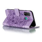 For Huawei P Smart 2020 Mandala Embossing Pattern Horizontal Flip Leather Case with Holder & Card Slots & Wallet & Photo Frame & Lanyard(Purple) - 5