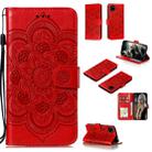 For Huawei Y5P / Honor 9S Mandala Embossing Pattern Horizontal Flip Leather Case with Holder & Card Slots & Wallet & Photo Frame & Lanyard(Red) - 1