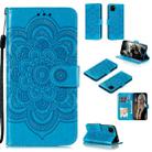 For Huawei Y5P / Honor 9S Mandala Embossing Pattern Horizontal Flip Leather Case with Holder & Card Slots & Wallet & Photo Frame & Lanyard(Blue) - 1