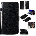 For Huawei Honor X10 Mandala Embossing Pattern Horizontal Flip Leather Case with Holder & Card Slots & Wallet & Photo Frame & Lanyard(Black) - 1