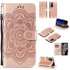 For Huawei Honor X10 Mandala Embossing Pattern Horizontal Flip Leather Case with Holder & Card Slots & Wallet & Photo Frame & Lanyard(Rose Gold) - 1