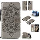For Samsung Galaxy A21s Mandala Embossing Pattern Horizontal Flip Leather Case with Holder & Card Slots & Wallet & Photo Frame & Lanyard(Grey) - 1