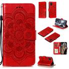 For Samsung Galaxy A31 Mandala Embossing Pattern Horizontal Flip Leather Case with Holder & Card Slots & Wallet & Photo Frame & Lanyard(Red) - 1
