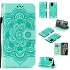 For Xiaomi Mi 10 Lite 5G Mandala Embossing Pattern Horizontal Flip Leather Case with Holder & Card Slots & Wallet & Photo Frame & Lanyard(Green) - 1