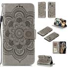 For Motorola Moto E6S 2020 Mandala Embossing Pattern Horizontal Flip Leather Case with Holder & Card Slots & Wallet & Photo Frame & Lanyard(Grey) - 1