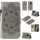 For Nokia 5.3 Mandala Embossing Pattern Horizontal Flip Leather Case with Holder & Card Slots & Wallet & Photo Frame & Lanyard(Grey) - 1