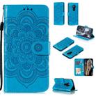 For Nokia 5.3 Mandala Embossing Pattern Horizontal Flip Leather Case with Holder & Card Slots & Wallet & Photo Frame & Lanyard(Blue) - 1