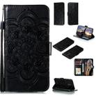 For Nokia 2.3 Mandala Embossing Pattern Horizontal Flip Leather Case with Holder & Card Slots & Wallet & Photo Frame & Lanyard(Black) - 1