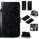 For Nokia 1.3 Mandala Embossing Pattern Horizontal Flip Leather Case with Holder & Card Slots & Wallet & Photo Frame & Lanyard(Black) - 1