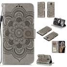 For Nokia 1.3 Mandala Embossing Pattern Horizontal Flip Leather Case with Holder & Card Slots & Wallet & Photo Frame & Lanyard(Grey) - 1