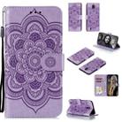 For Nokia 1.3 Mandala Embossing Pattern Horizontal Flip Leather Case with Holder & Card Slots & Wallet & Photo Frame & Lanyard(Purple) - 1