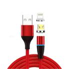 2 in 1 3A USB to 8 Pin + Micro USB Fast Charging + 480Mbps Data Transmission Mobile Phone Magnetic Suction Fast Charging Data Cable, Cable Length: 2m(Red) - 1