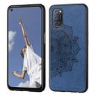For OPPO A92 & A72 & A52 Embossed Mandala Pattern PC + TPU + Fabric Phone Case with Lanyard & Magnetic Function(Blue) - 1