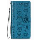 For Samsung Galaxy A41 Lovely Cat and Dog Embossing Pattern Horizontal Flip Leather Case , with Holder & Card Slots & Wallet & Cartoon Clasp & Lanyard(Blue) - 3