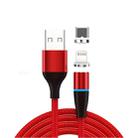 2 in 1 3A USB to 8 Pin + USB-C / Type-C Fast Charging + 480Mbps Data Transmission Mobile Phone Magnetic Suction Fast Charging Data Cable, Cable Length: 2m(Red) - 1