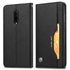 Knead Skin Texture Horizontal Flip Leather Case for OnePlus 7 Pro, with Photo Frame & Holder & Card Slots & Wallet(Black) - 1