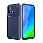 For Huawei P smart 2020 Carbon Fiber Texture Shockproof TPU Case(Blue) - 1