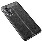 For VIVO X50 Litchi Texture TPU Shockproof Case(Black) - 1