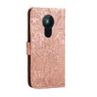 For Nokia 5.3 Lace Flower Embossing Pattern Horizontal Flip Leather Case , with Holder & Card Slots & Wallet & Photo Frame & Lanyard(Rose Gold) - 3