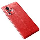 For VIVO X50 Pro Litchi Texture TPU Shockproof Case(Red) - 1