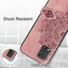 For Xiaomi 10 Lite 5G Mandala Embossed Magnetic Cloth PU + TPU + PC Case with Holder & Card Slots & Wallet & Photo Frame & Strap(Rose Gold) - 10