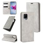 For ZTE Axon 11 Retro-skin Business Magnetic Suction Leather Case with Holder & Card Slots & Wallet(Grey) - 1