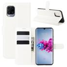 For ZTE Axon 11  Litchi Texture Horizontal Flip Protective Case with Holder & Card Slots & Wallet(White) - 1