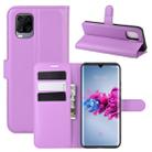 For ZTE Axon 11  Litchi Texture Horizontal Flip Protective Case with Holder & Card Slots & Wallet(Purple) - 1