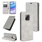 For Xiaomi Redmi 10X Pro 5G/10X 5G Retro-skin Business Magnetic Suction Leather Case with Holder & Card Slots & Wallet(Grey) - 1