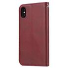 Knead Skin Texture Horizontal Flip Leather Case for Huawei Y5 (2019)/Honor 8S, with Photo Frame & Holder & Card Slots & Wallet(Wine Red) - 3