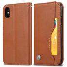 Knead Skin Texture Horizontal Flip Leather Case for Huawei Y5 (2019)/Honor 8S, with Photo Frame & Holder & Card Slots & Wallet(Brown) - 1