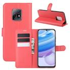 For Xiaomi Redmi 10X Pro 5G/10X 5G Litchi Texture Horizontal Flip Protective Case with Holder & Card Slots & Wallet(Red) - 1