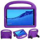 For Huawei MediaPad M5/M6 8.0 Sparrow Pattern EVA Children Fall Protection Case With Retractable Bracket(Purple) - 1