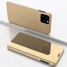 For Huawei Y5P/Honor 9S Plated Mirror Horizontal Flip Leather Case with Holder(Gold) - 1