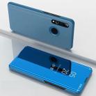 For Huawei P Smart 2020 Plated Mirror Horizontal Flip Leather Case with Holder(Blue) - 1