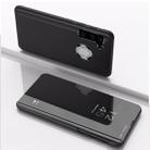 For Samsung Galaxy M11 Plated Mirror Horizontal Flip Leather Case with Holder(Black) - 1