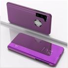 For Samsung Galaxy M11 Plated Mirror Horizontal Flip Leather Case with Holder(Purple) - 1